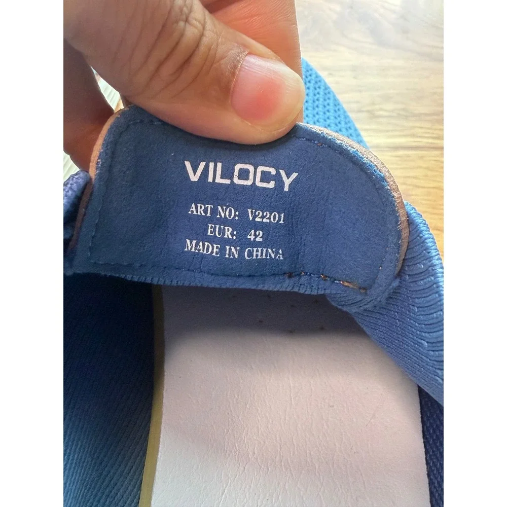 Vilocy Mens Knit Oxford Sneakers Blue Brown Mesh Dress Shoes V2201 EUR 42 US 9